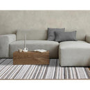  Kalora Interiors Aspen White Grey Brown Striped Southwestern Pattern Rug, 5'3" x 7'7" IMAGE 3