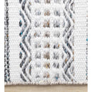  Kalora Interiors Aspen White Grey Brown Striped Southwestern Pattern Rug, 5'3" x 7'7" IMAGE 6