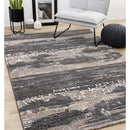  Kalora Interiors Aurora Grey Black Cream Brown Stormy Sky Rug, 5'3" x 7'7" IMAGE 2