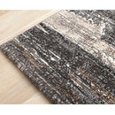  Kalora Interiors Aurora Grey Black Cream Brown Stormy Sky Rug, 5'3" x 7'7" IMAGE 5