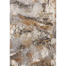  Kalora Interiors Aurora Grey Orange White Distressed Abstract Rug, 5'3" x 7'7" IMAGE 1