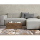  Kalora Interiors Aurora Grey Orange White Distressed Abstract Rug, 5'3" x 7'7" IMAGE 3