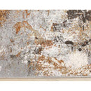  Kalora Interiors Aurora Grey Orange White Distressed Abstract Rug, 5'3" x 7'7" IMAGE 8