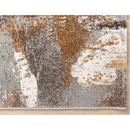  Kalora Interiors Aurora Grey Orange White Distressed Abstract Rug, 7'10" x 10'10" IMAGE 11