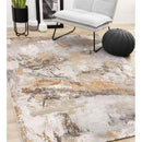  Kalora Interiors Aurora Grey Orange White Distressed Abstract Rug, 7'10" x 10'10" IMAGE 2