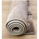  Kalora Interiors Aurora Grey Orange White Distressed Abstract Rug, 7'10" x 10'10" IMAGE 5