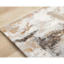  Kalora Interiors Aurora Grey Orange White Distressed Abstract Rug, 7'10" x 10'10" IMAGE 6