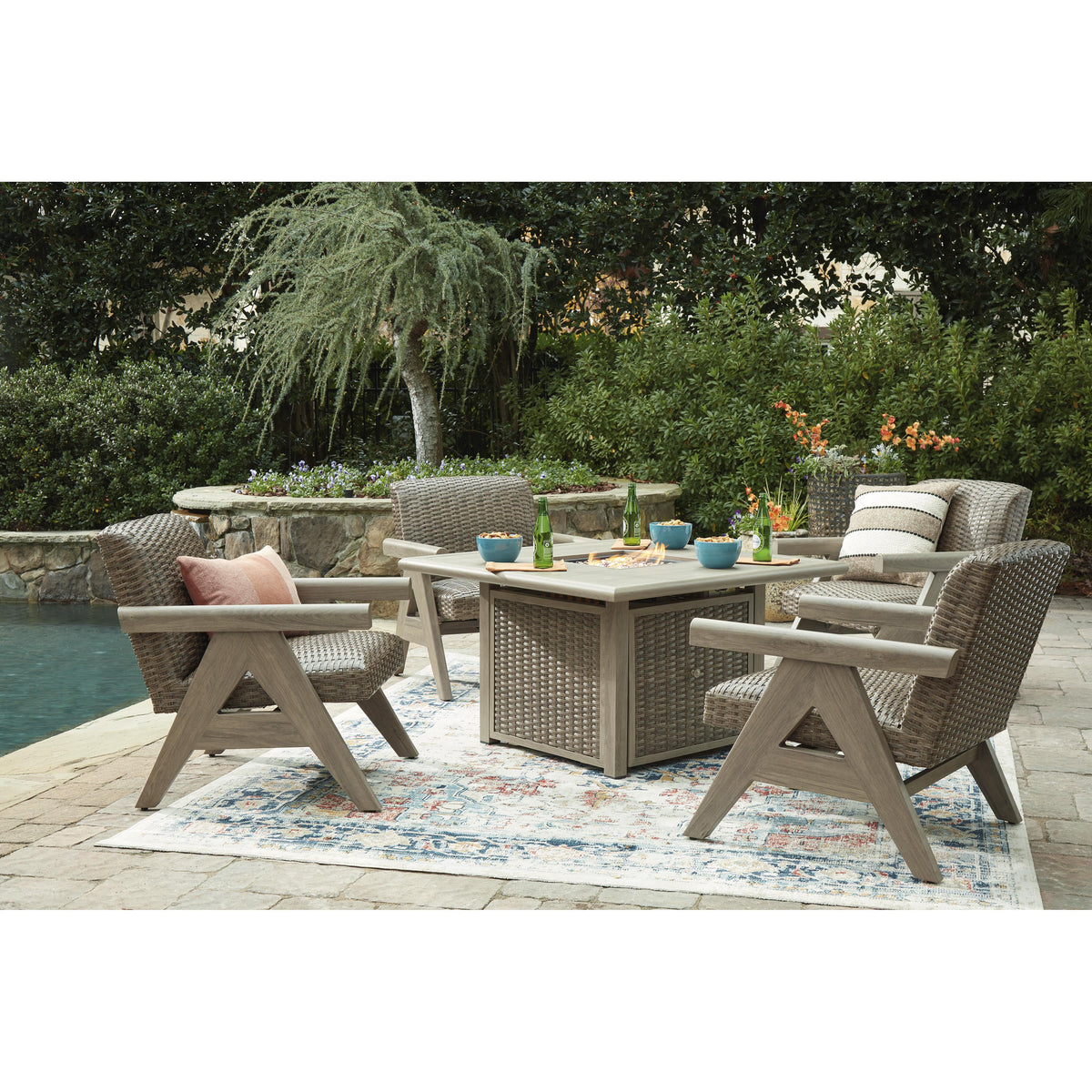 Table Outdoor Chair Cushions Canadian Tire Wicker Patio Table And - Main Image