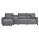  Signature Design by Ashley Modmax 65906S27 4 pc Reclining Sectional with Chaise and Storage Console IMAGE 1