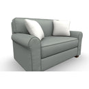  Best Home Furnishings Shannon C14TDW Chair & A Half With Twin Sleeper - Power Blue/Dark Walnut IMAGE 1