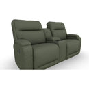  Best Home Furnishings Maverly FSL910RQ4 Power Space Saver Console Loveseat - Jungle IMAGE 1
