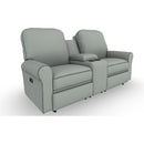  Best Home Furnishings Josey L490RC4 Space Saver Console Loveseat - Power Blue IMAGE 1