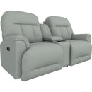  Best Home Furnishings Suitably L830RQ4 Power Space Saver Console Loveseat - Power Blue IMAGE 1