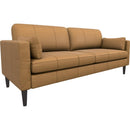  Best Home Furnishings Trafton S10ELU Stationary Sofa With Two (2) Pillows - Butterscotch/Espresso IMAGE 1