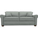  Best Home Furnishings Shannon S14QDW Queen Stationary Sofa Sleeper With Two (2) Pillows - Power Blue/Dark Walnut IMAGE 2