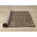  Kalora Interiors Luxe Brown Maze Design Rug, 5'3" x 7'7" IMAGE 7