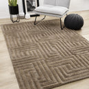  Kalora Interiors Luxe Brown Maze Design Rug, 7'10" x 11'2" IMAGE 2