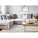  Kalora Interiors Luxe White Curvy Lines Rug, 7'10" x 11'2" IMAGE 3