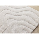  Kalora Interiors Luxe White Curvy Lines Rug, 7'10" x 11'2" IMAGE 4