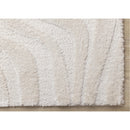 Kalora Interiors Luxe White Curvy Lines Rug, 7'10" x 11'2" IMAGE 5