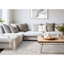  Kalora Interiors Luxe White Scattered Shapes Design Rug, 5'3" x 7'7" IMAGE 3