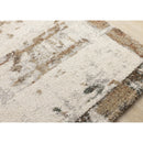  Kalora Interiors Marquis Orange White Beige Green Organic Distressed Design Rug, 5'3" x 7'7" IMAGE 4