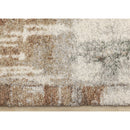  Kalora Interiors Marquis Orange White Beige Green Organic Distressed Design Rug, 7'10" x 11'2" IMAGE 8