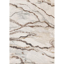  Kalora Interiors Mae White Grey Orange Veined Marble Design Rug, 7'10" x 11'2" IMAGE 1