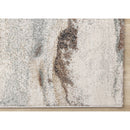  Kalora Interiors Mae White Grey Orange Veined Marble Design Rug, 7'10" x 11'2" IMAGE 5