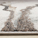  Kalora Interiors Mae White Grey Orange Veined Marble Design Rug, 7'10" x 11'2" IMAGE 9