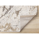  Kalora Interiors Mae White Grey Beige Marble Design Rug, 5'3" x 7'7" IMAGE 6