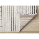  Kalora Interiors Mae White Black Intricate Line Design Rug, 5'3" x 7'7" IMAGE 6