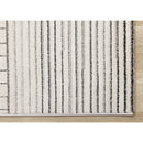  Kalora Interiors Mae White Black Intricate Line Design Rug, 7'10" x 11'2" IMAGE 5