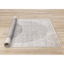  Kalora Interiors Swift Grey White Two Merging Circles Rug, 5'3" x 7'7" IMAGE 7