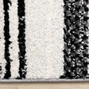  Kalora Interiors Swift Black White Patterned Lines Rug, 5'3" x 7'7" IMAGE 10