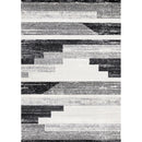  Kalora Interiors Swift Black White Patterned Lines Rug, 5'3" x 7'7" IMAGE 1