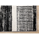  Kalora Interiors Swift Black White Patterned Lines Rug, 5'3" x 7'7" IMAGE 5