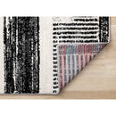  Kalora Interiors Swift Black White Patterned Lines Rug, 7'10" x 10'10" IMAGE 6