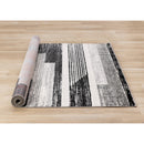  Kalora Interiors Swift Black White Patterned Lines Rug, 7'10" x 10'10" IMAGE 7