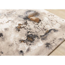  Kalora Interiors Zola Cream Taupe Brown Distressed Foliage Rug, 7'10" x 10'6" IMAGE 4