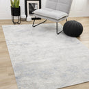  Kalora Interiors Cathedral Cream Blue Grey Marble Rug, 5'1" x 7'7" IMAGE 2