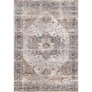  Kalora Interiors Emory Taupe White Brown Elegant Medallion Rug, 7'10'' x 10'6'' IMAGE 1