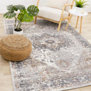 Kalora Interiors Emory Taupe White Brown Elegant Medallion Rug, 7'10'' x 10'6'' IMAGE 2