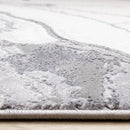  Kalora Interiors Emory Grey White Marble Design Rug, 5'3" x 7'7" IMAGE 9