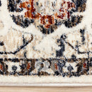  Kalora Interiors Serene Cream Blue Intricate Border Rug, 6'7" x 10'2" IMAGE 10