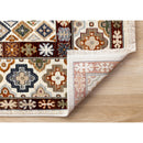  Kalora Interiors Samira Cream Red Orange Traditional Classic Border Rug, 5'3" x 7'10" IMAGE 6