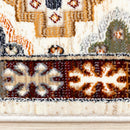 Kalora Interiors Samira Cream Red Orange Traditional Classic Border Rug, 7'10" x 10'2" IMAGE 10