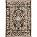  Kalora Interiors Samira Cream Red Orange Traditional Classic Border Rug, 7'10" x 10'2" IMAGE 1