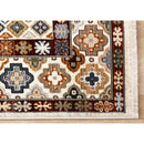  Kalora Interiors Samira Cream Red Orange Traditional Classic Border Rug, 7'10" x 10'2" IMAGE 5