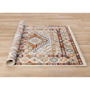  Kalora Interiors Samira Cream Red Orange Traditional Classic Border Rug, 7'10" x 10'2" IMAGE 7